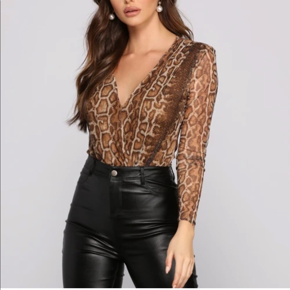 NWT Windsor Feelin’ Fierce Snake Print Bodysuit